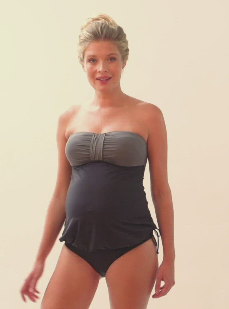 video Tankini de grossesse EDEN noir