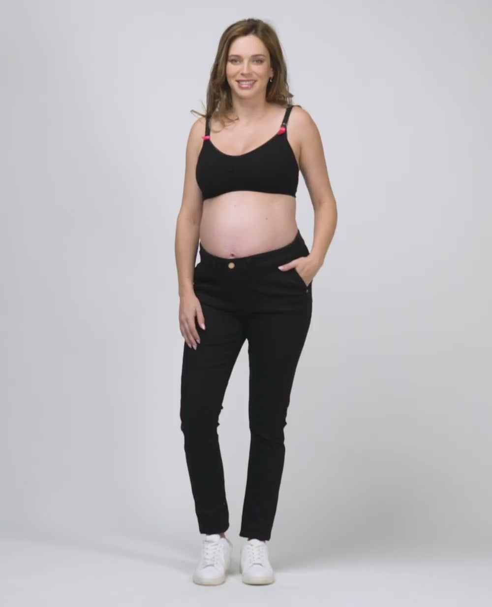 Jean de grossesse slim post partum Sharon noir