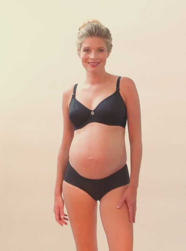 Maternity and nursing bra Gloss black