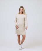 Robe pull de grossesse et d'allaitement Honey - Beige