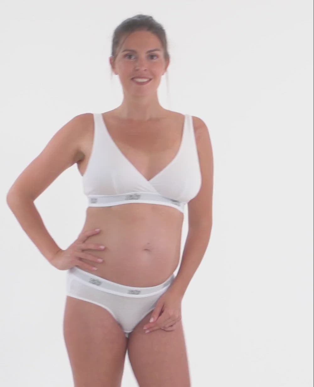 Shorty de grossesse blanc