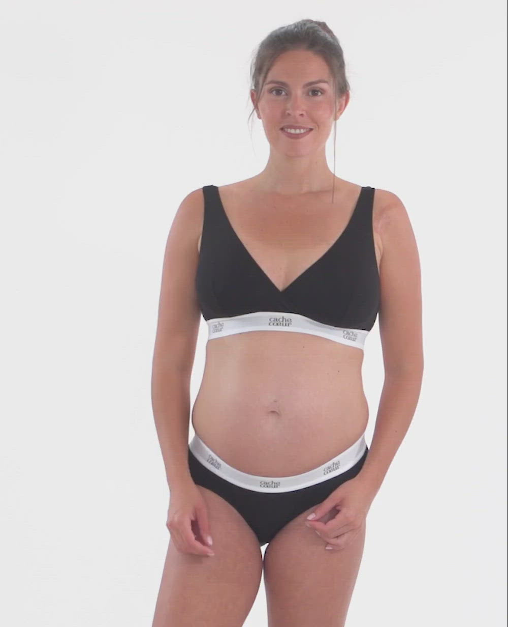 Brassière de maternité et d'allaitement Life noire